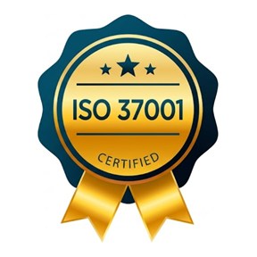 Sello de certificación ISO 37001 — Sistema de Gestión Antisoborno